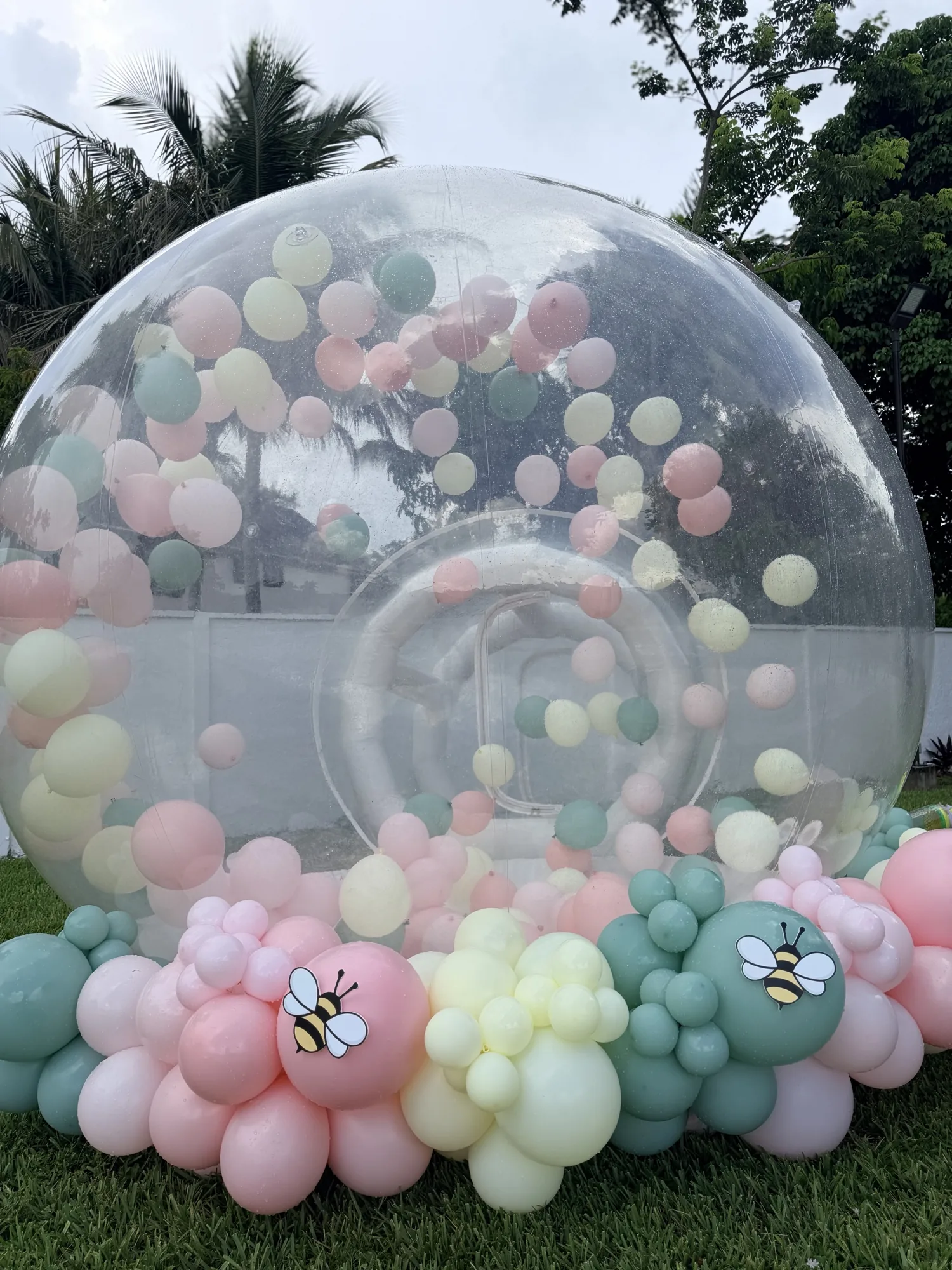Classic Bubble bubble house rental set up for a kids party in Miami, 10 ft dome · 6.6 ft tunnel — 1 of 2