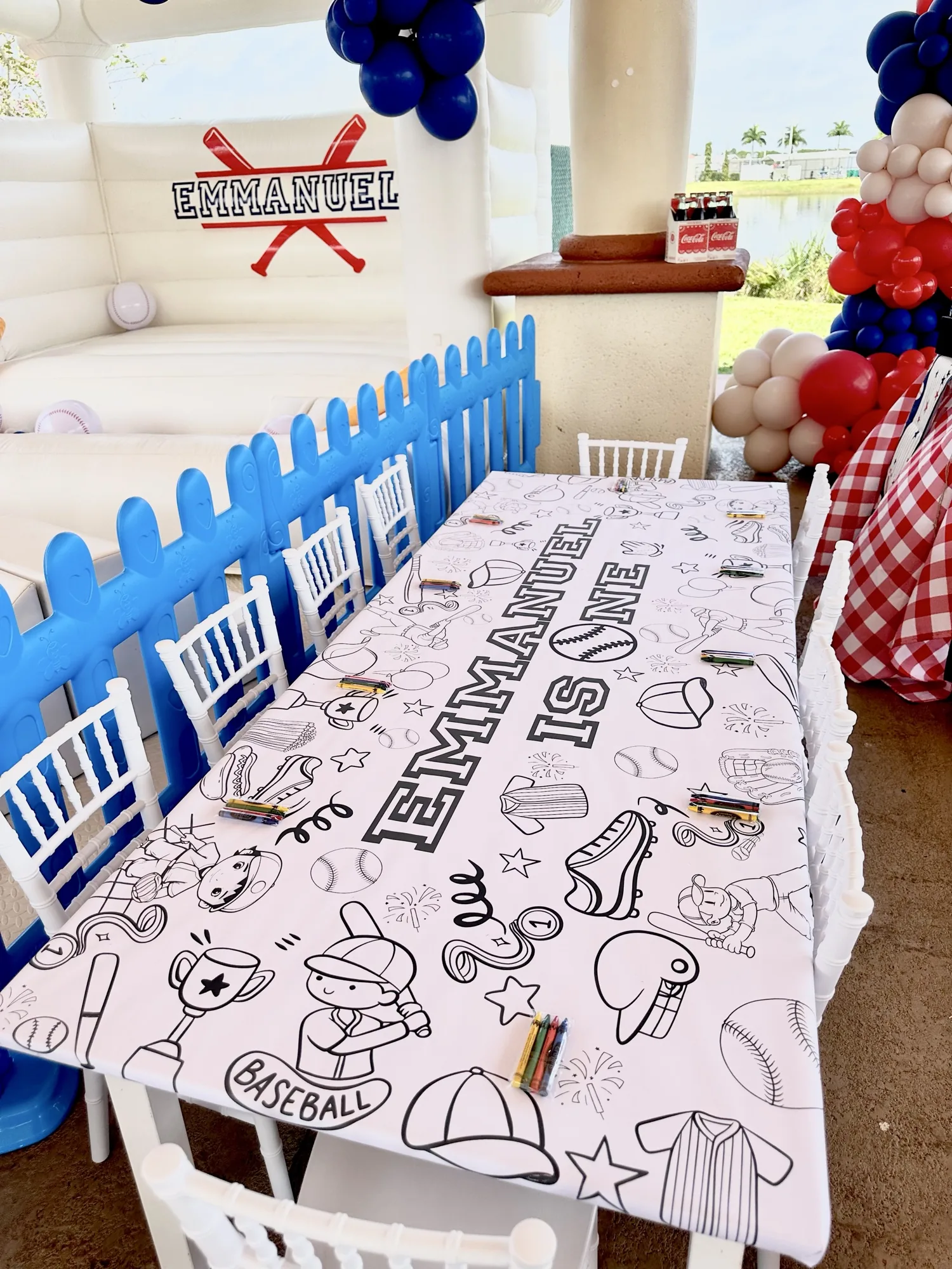 Kids Coloring Table kids table and chair rental set up for a kids party in Miami, Seats 10 kids — 2 of 3