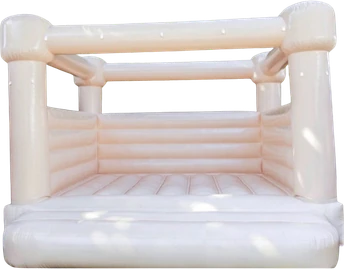 Nude Bounce Castle bounce house rental set up for a kids party in Miami, 13 × 13 ft beige